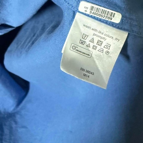 Michael Kors - Button-Up Shirt - Men's L (16 32/33) - Blue - Slim Fit Stretch - Picture 4 of 4